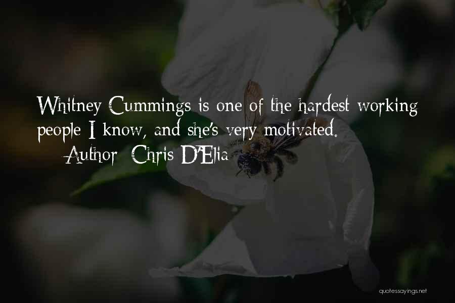 Chris D'Elia Quotes: Whitney Cummings Is One Of The Hardest Working People I Know, And She's Very Motivated.