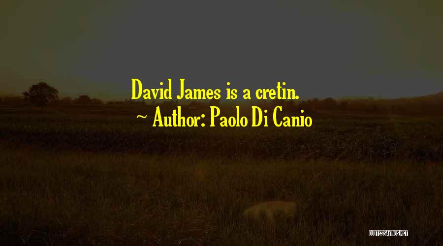 Paolo Di Canio Quotes: David James Is A Cretin.