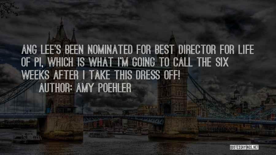 Amy Poehler Quotes: Ang Lee's Been Nominated For Best Director For Life Of Pi, Which Is What I'm Going To Call The Six