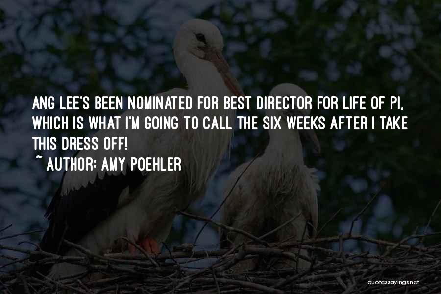 Amy Poehler Quotes: Ang Lee's Been Nominated For Best Director For Life Of Pi, Which Is What I'm Going To Call The Six