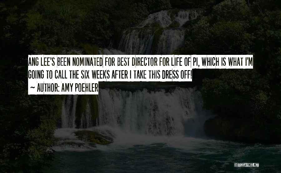 Amy Poehler Quotes: Ang Lee's Been Nominated For Best Director For Life Of Pi, Which Is What I'm Going To Call The Six