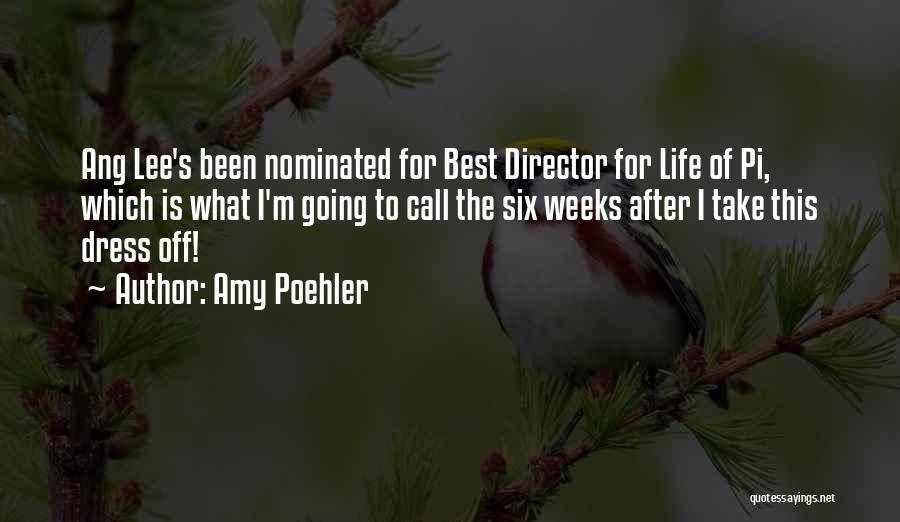 Amy Poehler Quotes: Ang Lee's Been Nominated For Best Director For Life Of Pi, Which Is What I'm Going To Call The Six