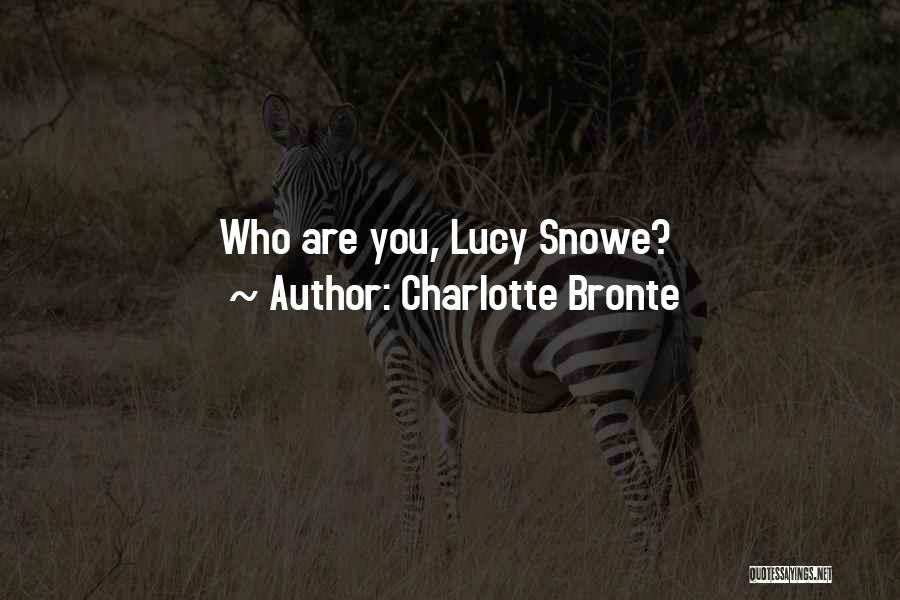 Charlotte Bronte Quotes: Who Are You, Lucy Snowe?