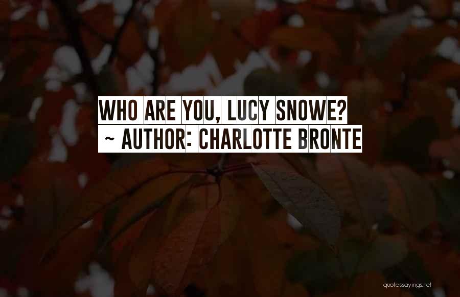 Charlotte Bronte Quotes: Who Are You, Lucy Snowe?