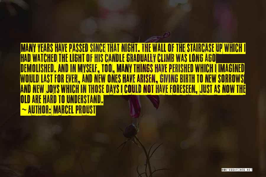 Marcel Proust Quotes: Many Years Have Passed Since That Night. The Wall Of The Staircase Up Which I Had Watched The Light Of