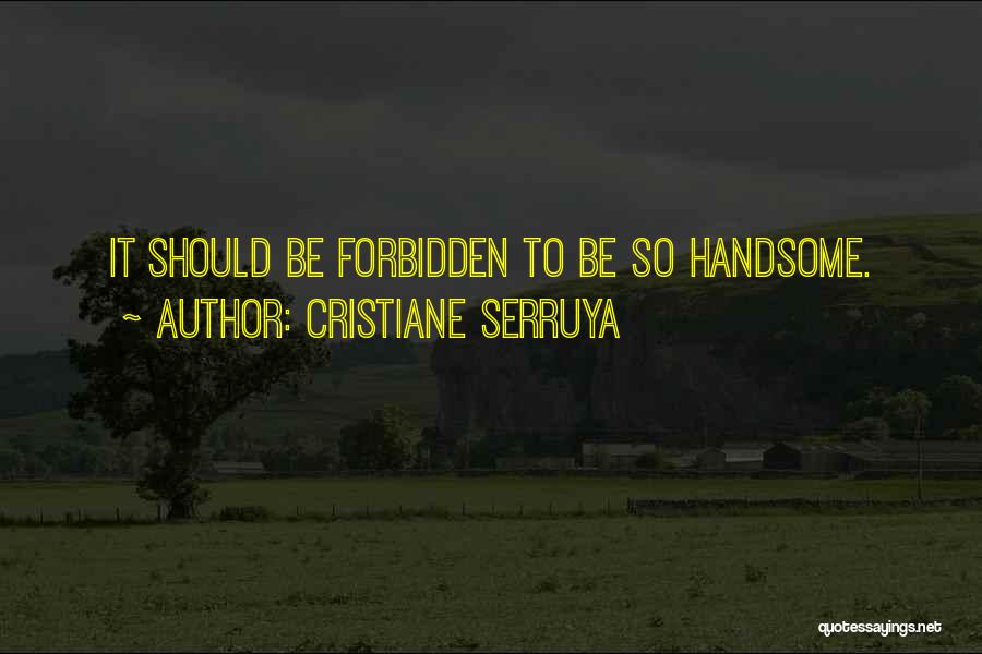 Cristiane Serruya Quotes: It Should Be Forbidden To Be So Handsome.