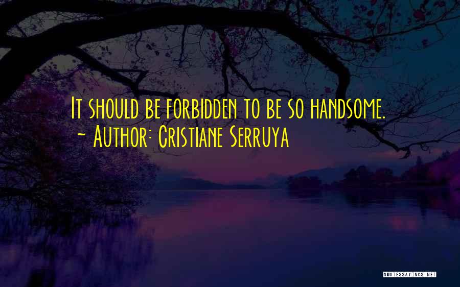 Cristiane Serruya Quotes: It Should Be Forbidden To Be So Handsome.