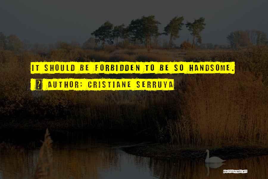 Cristiane Serruya Quotes: It Should Be Forbidden To Be So Handsome.