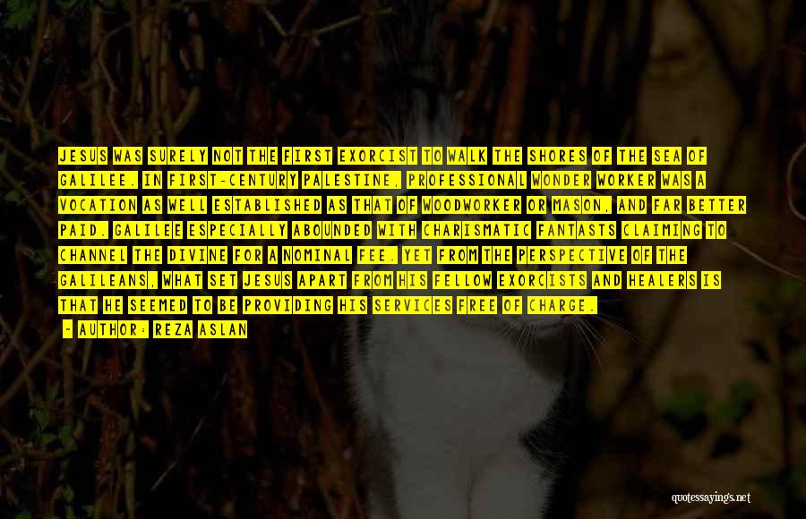 Reza Aslan Quotes: Jesus Was Surely Not The First Exorcist To Walk The Shores Of The Sea Of Galilee. In First-century Palestine, Professional