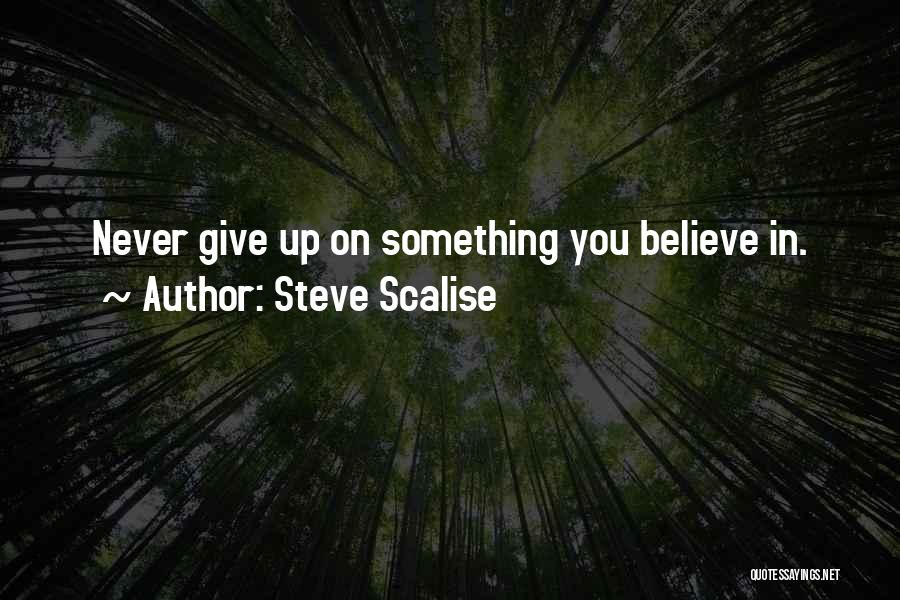 Steve Scalise Quotes: Never Give Up On Something You Believe In.