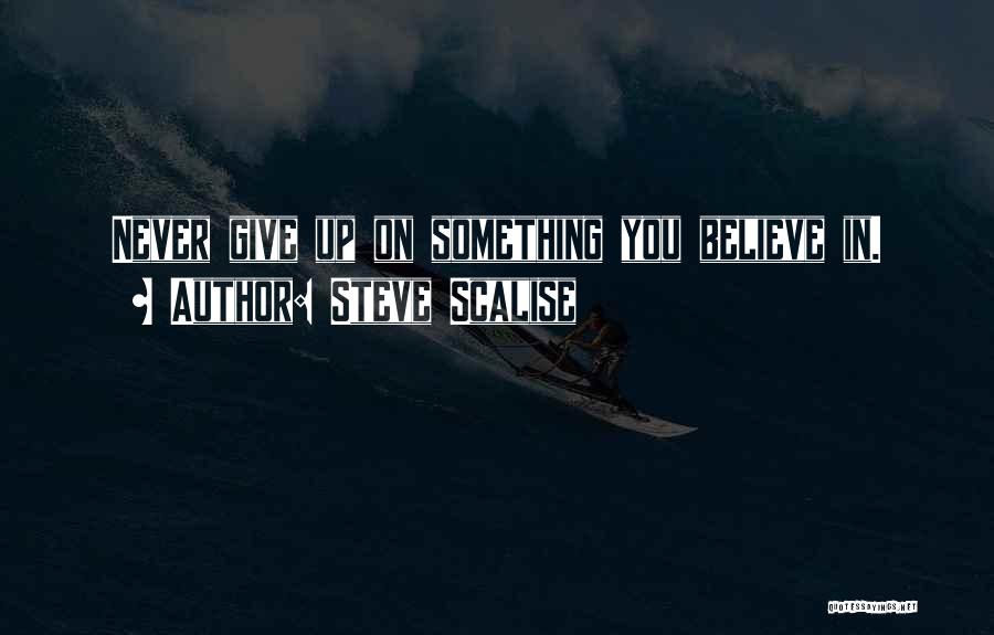 Steve Scalise Quotes: Never Give Up On Something You Believe In.