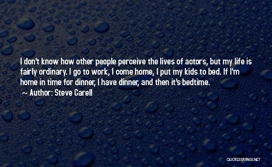 Steve Carell Quotes: I Don't Know How Other People Perceive The Lives Of Actors, But My Life Is Fairly Ordinary. I Go To