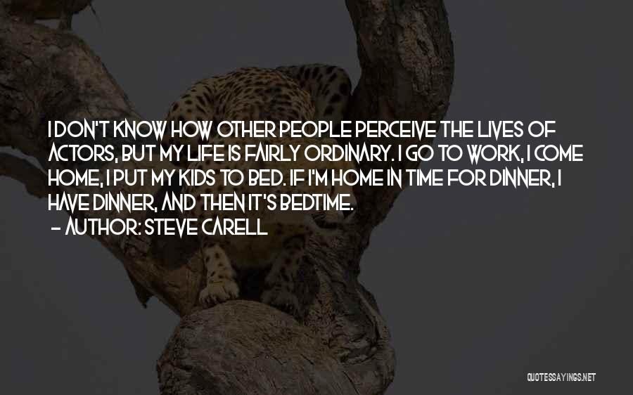 Steve Carell Quotes: I Don't Know How Other People Perceive The Lives Of Actors, But My Life Is Fairly Ordinary. I Go To