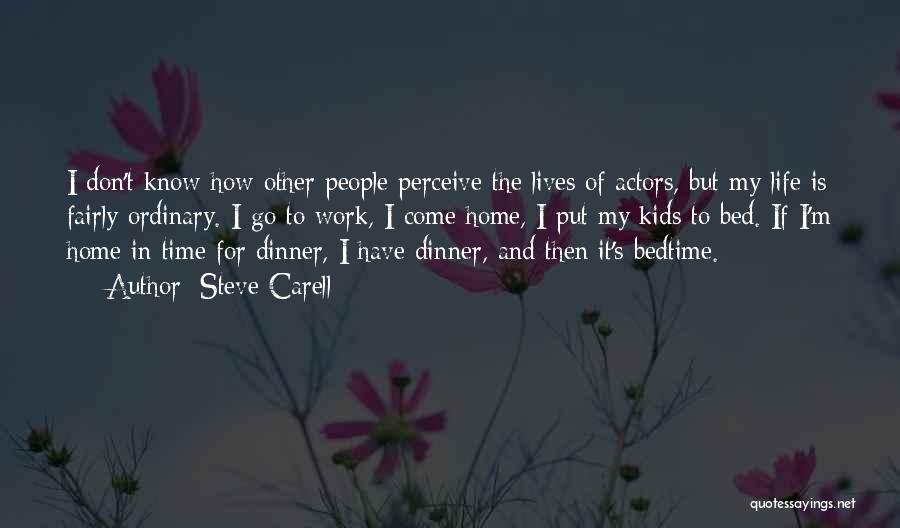 Steve Carell Quotes: I Don't Know How Other People Perceive The Lives Of Actors, But My Life Is Fairly Ordinary. I Go To