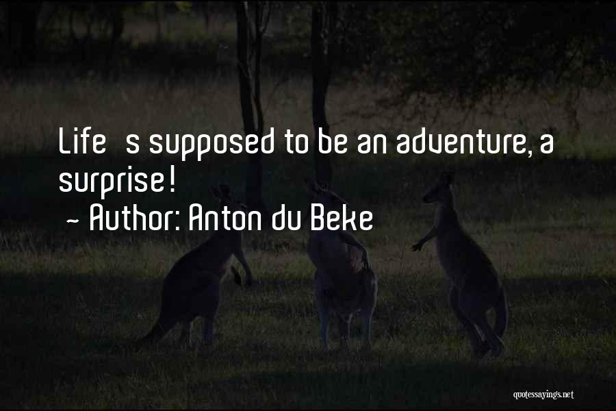 Anton Du Beke Quotes: Life's Supposed To Be An Adventure, A Surprise!