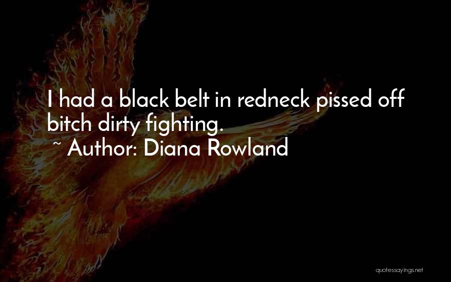 Diana Rowland Quotes: I Had A Black Belt In Redneck Pissed Off Bitch Dirty Fighting.