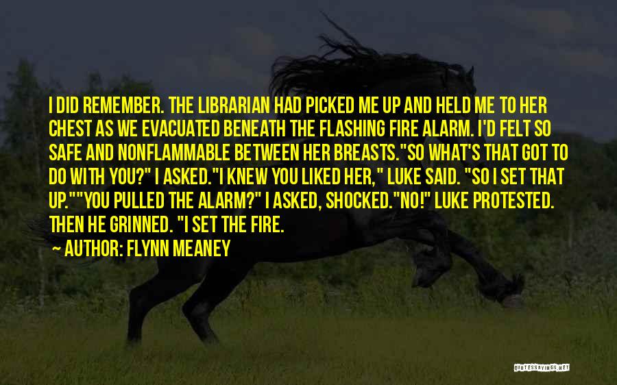 Flynn Meaney Quotes: I Did Remember. The Librarian Had Picked Me Up And Held Me To Her Chest As We Evacuated Beneath The