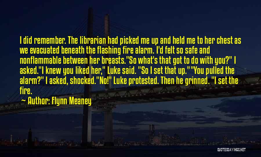 Flynn Meaney Quotes: I Did Remember. The Librarian Had Picked Me Up And Held Me To Her Chest As We Evacuated Beneath The