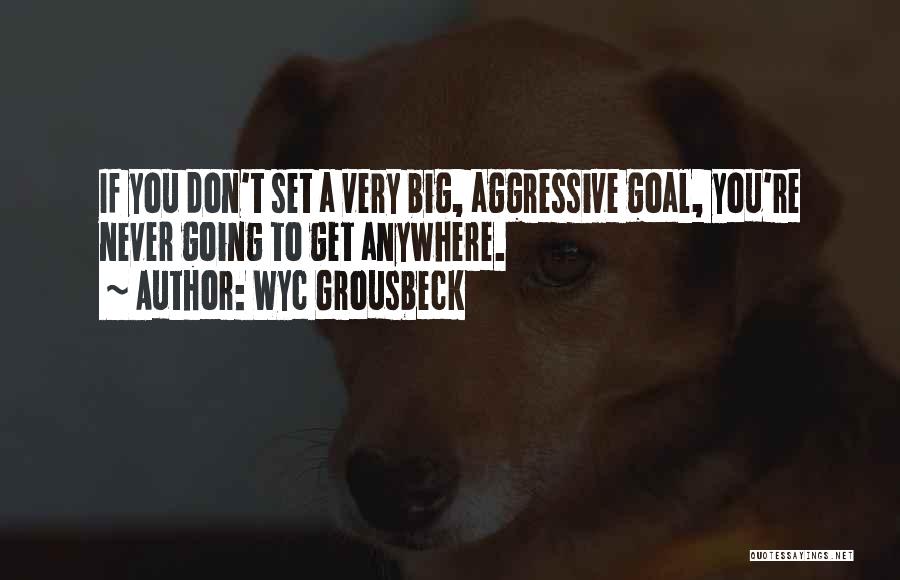 Wyc Grousbeck Quotes: If You Don't Set A Very Big, Aggressive Goal, You're Never Going To Get Anywhere.