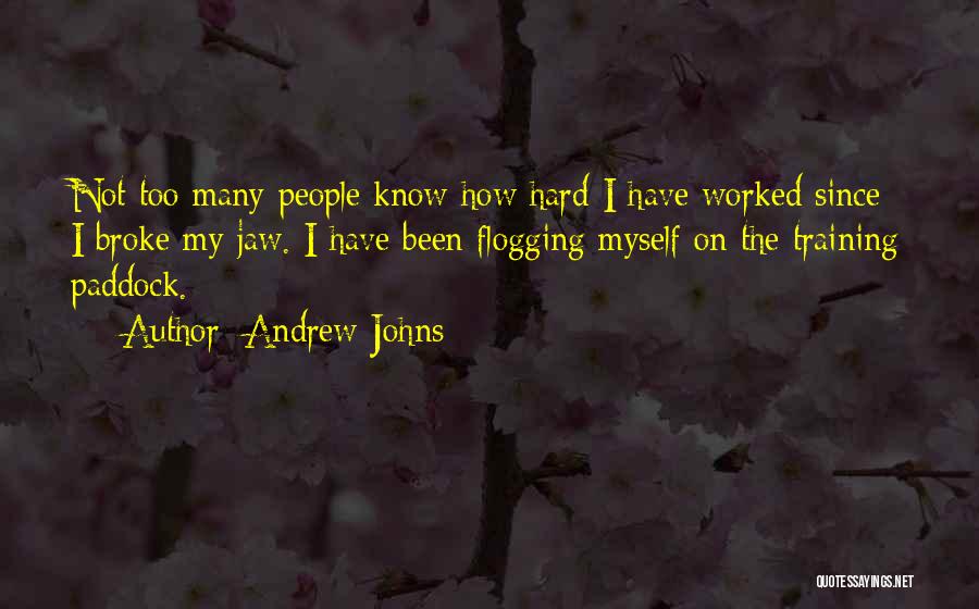 Andrew Johns Quotes: Not Too Many People Know How Hard I Have Worked Since I Broke My Jaw. I Have Been Flogging Myself