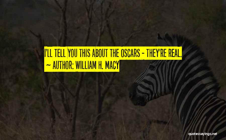 William H. Macy Quotes: I'll Tell You This About The Oscars - They're Real.