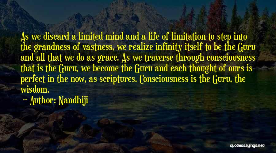 Nandhiji Quotes: As We Discard A Limited Mind And A Life Of Limitation To Step Into The Grandness Of Vastness, We Realize