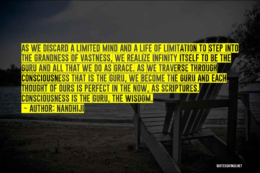 Nandhiji Quotes: As We Discard A Limited Mind And A Life Of Limitation To Step Into The Grandness Of Vastness, We Realize