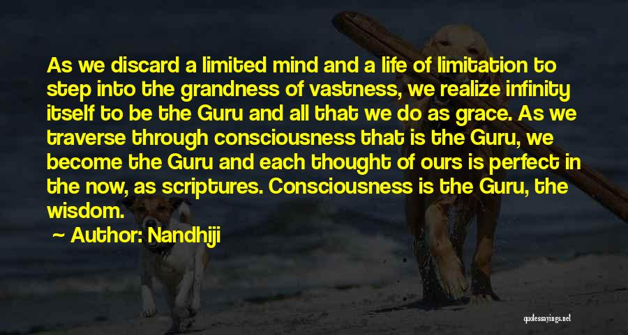 Nandhiji Quotes: As We Discard A Limited Mind And A Life Of Limitation To Step Into The Grandness Of Vastness, We Realize