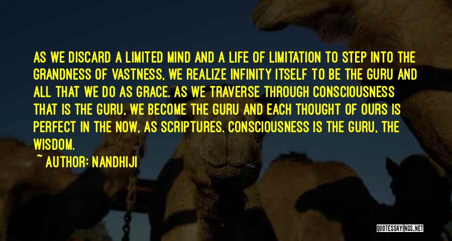 Nandhiji Quotes: As We Discard A Limited Mind And A Life Of Limitation To Step Into The Grandness Of Vastness, We Realize