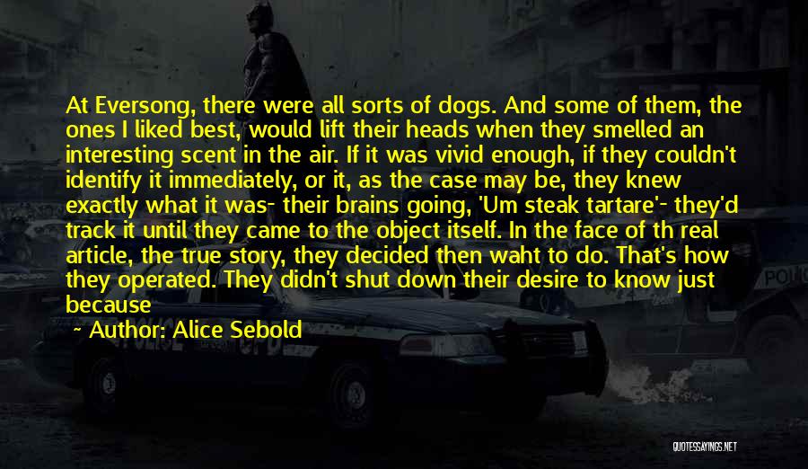 Alice Sebold Quotes: At Eversong, There Were All Sorts Of Dogs. And Some Of Them, The Ones I Liked Best, Would Lift Their