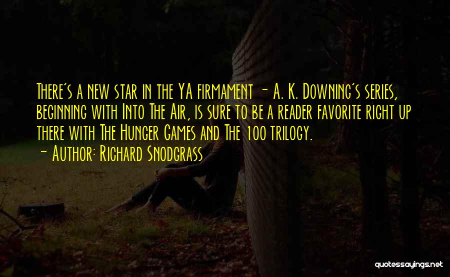 Richard Snodgrass Quotes: There's A New Star In The Ya Firmament - A. K. Downing's Series, Beginning With Into The Air, Is Sure