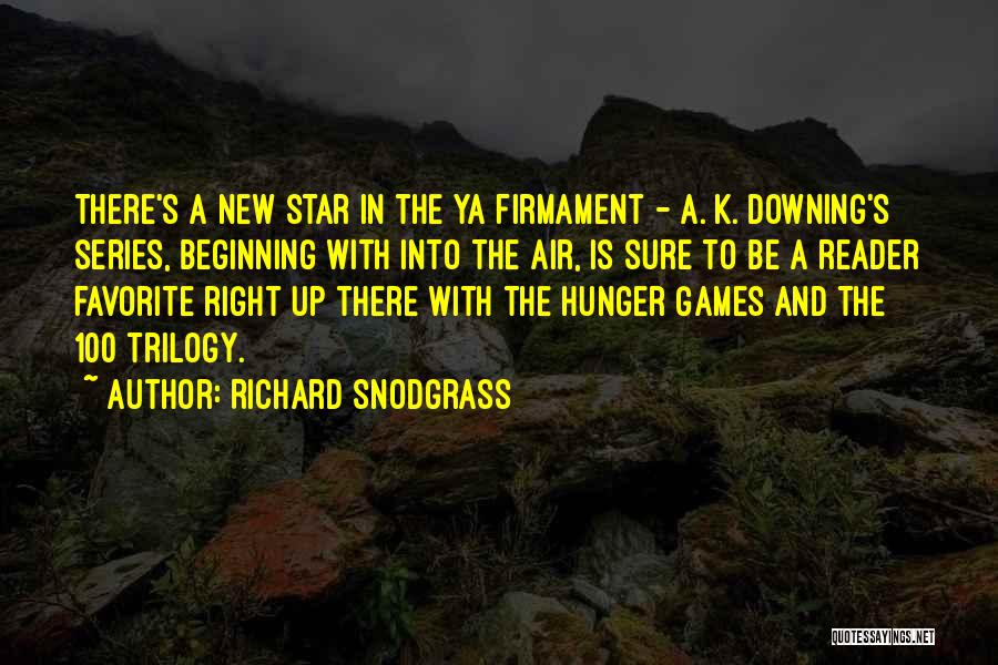 Richard Snodgrass Quotes: There's A New Star In The Ya Firmament - A. K. Downing's Series, Beginning With Into The Air, Is Sure