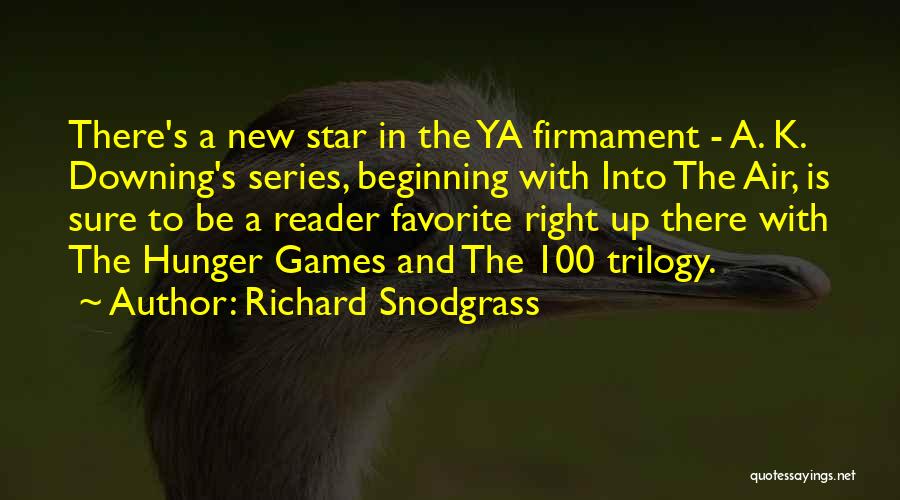 Richard Snodgrass Quotes: There's A New Star In The Ya Firmament - A. K. Downing's Series, Beginning With Into The Air, Is Sure