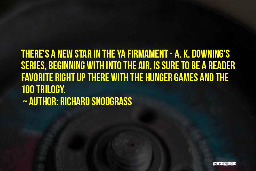 Richard Snodgrass Quotes: There's A New Star In The Ya Firmament - A. K. Downing's Series, Beginning With Into The Air, Is Sure