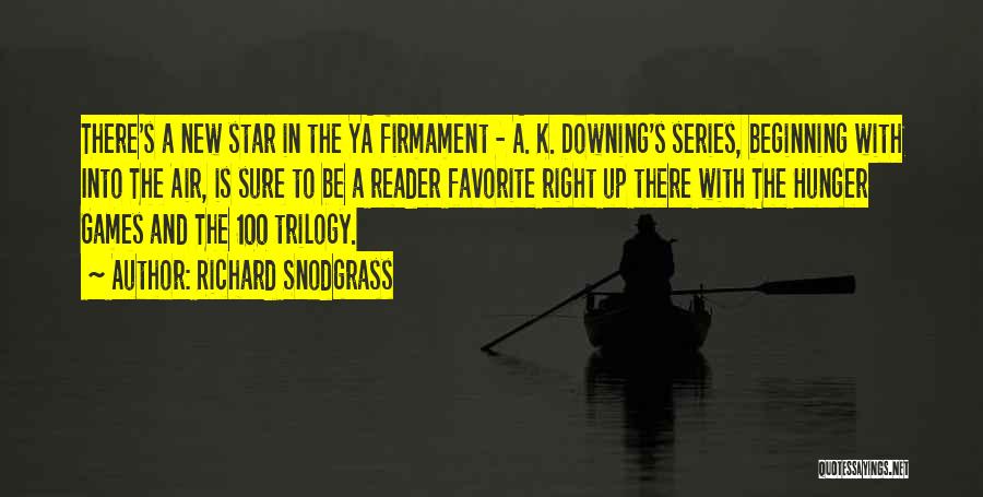 Richard Snodgrass Quotes: There's A New Star In The Ya Firmament - A. K. Downing's Series, Beginning With Into The Air, Is Sure