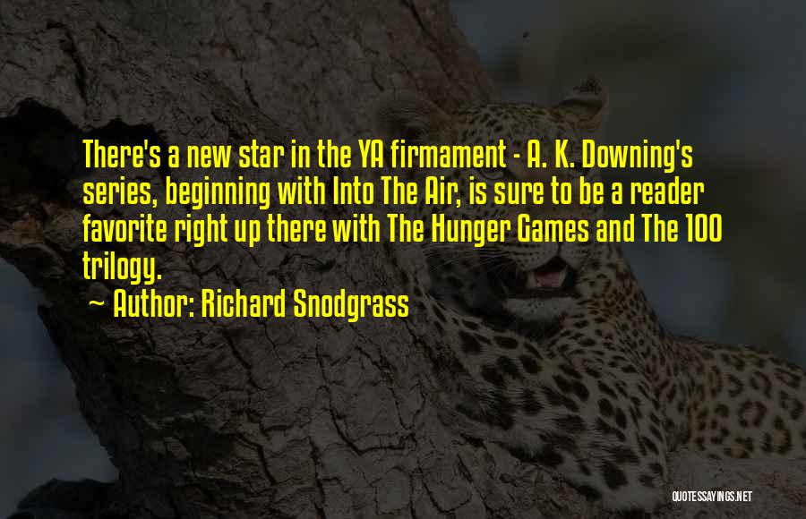 Richard Snodgrass Quotes: There's A New Star In The Ya Firmament - A. K. Downing's Series, Beginning With Into The Air, Is Sure