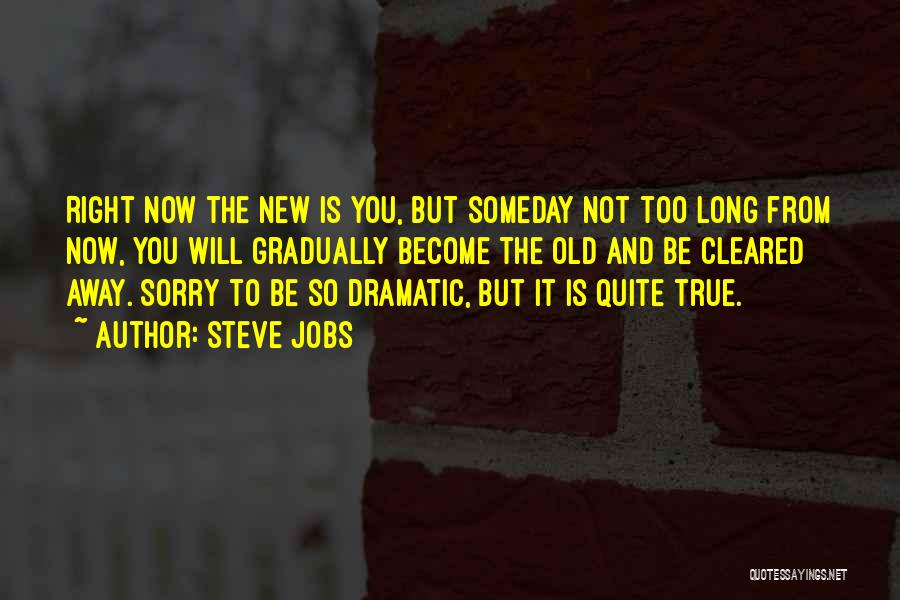 Steve Jobs Quotes: Right Now The New Is You, But Someday Not Too Long From Now, You Will Gradually Become The Old And