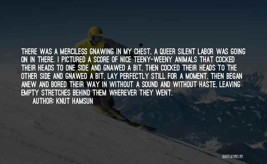 Knut Hamsun Quotes: There Was A Merciless Gnawing In My Chest, A Queer Silent Labor Was Going On In There. I Pictured A
