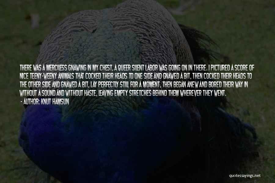 Knut Hamsun Quotes: There Was A Merciless Gnawing In My Chest, A Queer Silent Labor Was Going On In There. I Pictured A