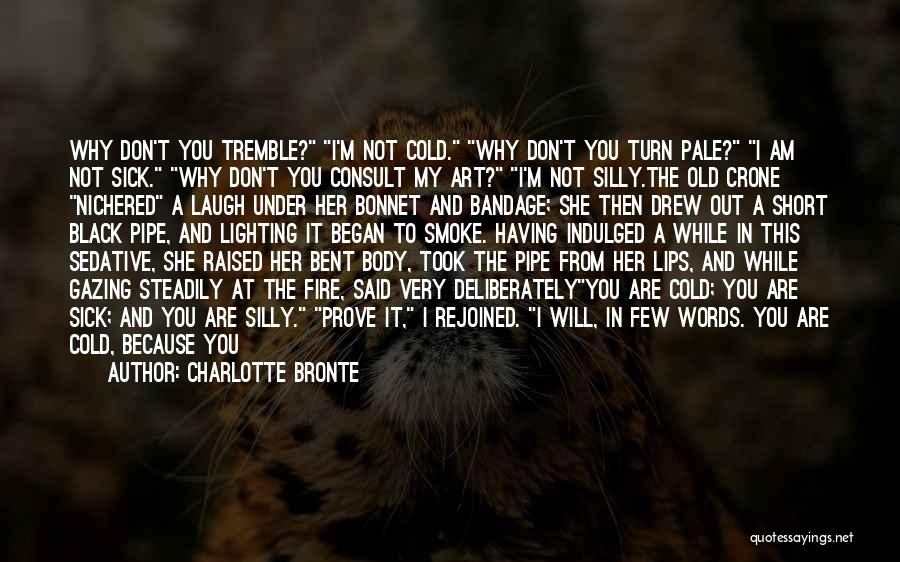 Charlotte Bronte Quotes: Why Don't You Tremble? I'm Not Cold. Why Don't You Turn Pale? I Am Not Sick. Why Don't You Consult