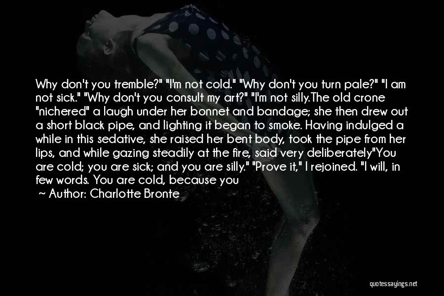 Charlotte Bronte Quotes: Why Don't You Tremble? I'm Not Cold. Why Don't You Turn Pale? I Am Not Sick. Why Don't You Consult