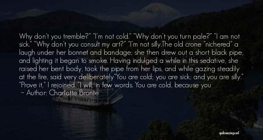 Charlotte Bronte Quotes: Why Don't You Tremble? I'm Not Cold. Why Don't You Turn Pale? I Am Not Sick. Why Don't You Consult