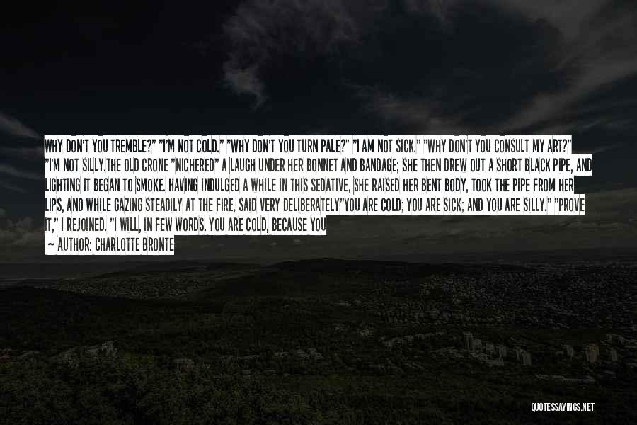 Charlotte Bronte Quotes: Why Don't You Tremble? I'm Not Cold. Why Don't You Turn Pale? I Am Not Sick. Why Don't You Consult