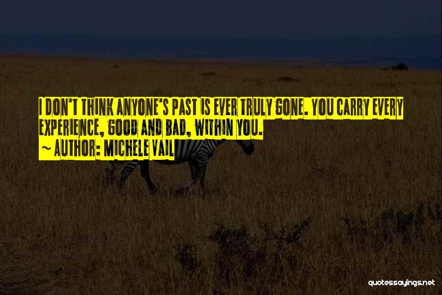 Michele Vail Quotes: I Don't Think Anyone's Past Is Ever Truly Gone. You Carry Every Experience, Good And Bad, Within You.