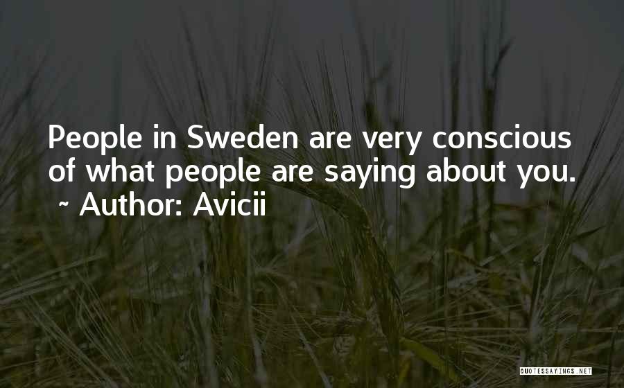 Avicii Quotes: People In Sweden Are Very Conscious Of What People Are Saying About You.