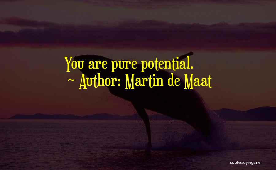 Martin De Maat Quotes: You Are Pure Potential.