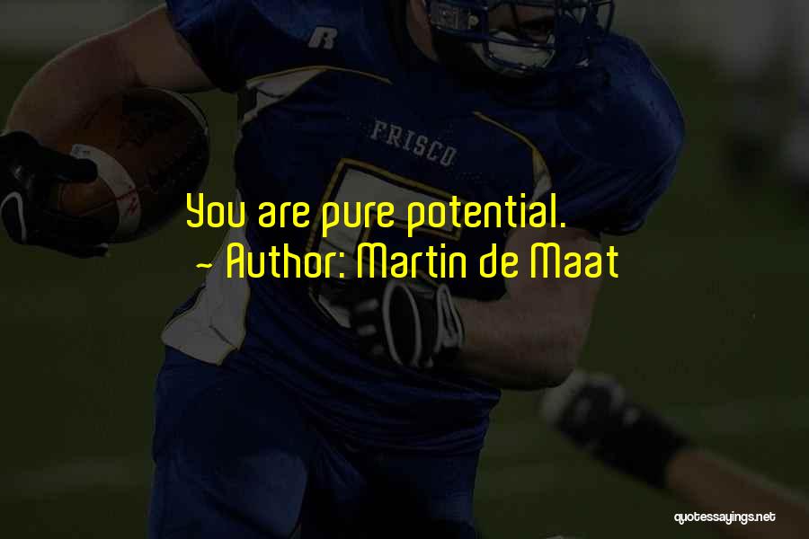 Martin De Maat Quotes: You Are Pure Potential.