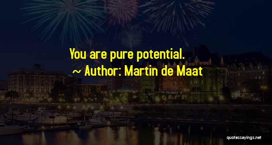 Martin De Maat Quotes: You Are Pure Potential.