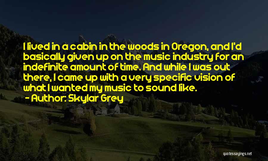 Skylar Grey Quotes: I Lived In A Cabin In The Woods In Oregon, And I'd Basically Given Up On The Music Industry For
