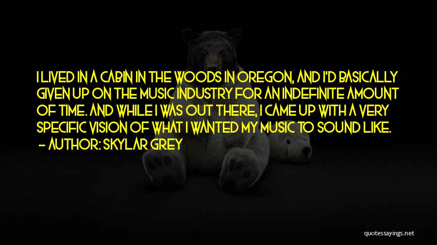 Skylar Grey Quotes: I Lived In A Cabin In The Woods In Oregon, And I'd Basically Given Up On The Music Industry For